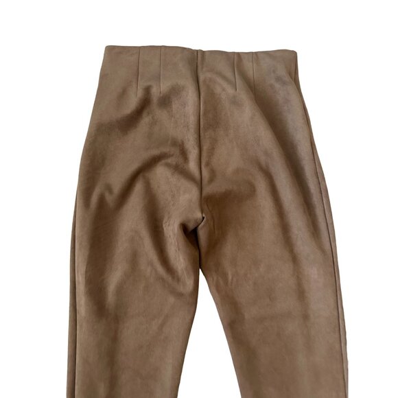 ANN TAYLOR LOFT Brown Faux Suede Leggings Pants Size 6 - Picture 2 of 7